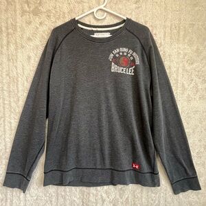 Under Armour Roots Of Fight Bloodlines Sweatshirt Mens L Gray Bruce Lee Gung Fu